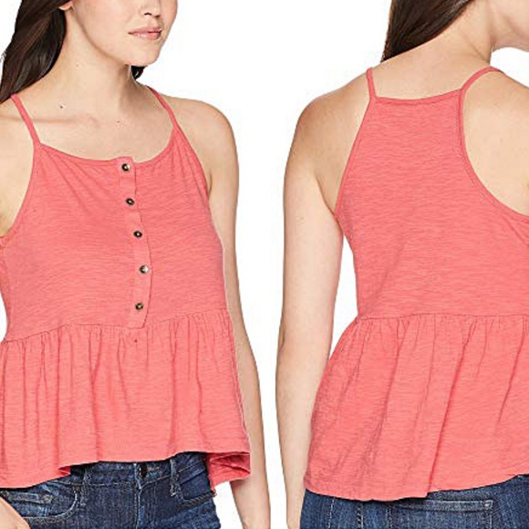 Roxy Tops - Roxy Havasu Slub Pink Cotton Jersey Top